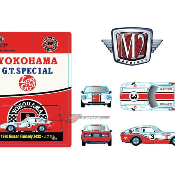 M2 Machines 1:64 1970 Nissan Fair Lady Z432 Yokohama – Hobby Exclusive Auto-Thentics