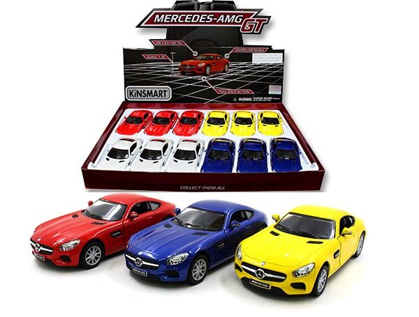 Kinsmart 1:32 Mercedes-Benz AMG GT 5″ (KT5388D) – Display Tray Set of 12