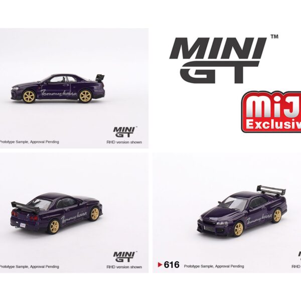 (Preorder) Mini GT 1:64 Nissan Skyline GT-R (R34) Tommykaira R-z – Midnight Purple- Mijo Exclusives