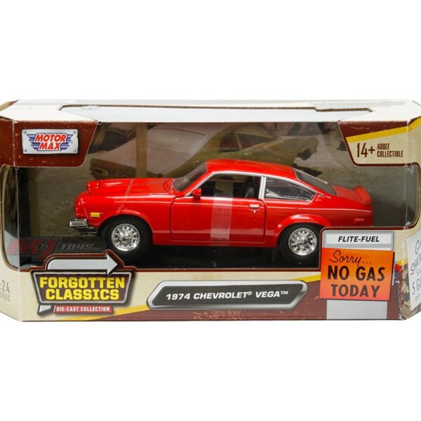 Motormax 1:24 1974 Chevrolet Vega – Red – Forgotten Classics