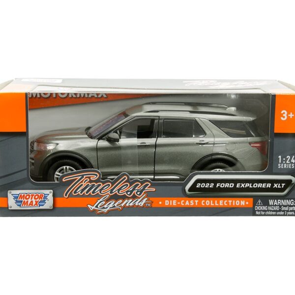 Motormax 1:24 2022 Ford Explorer XLT – Grey – Timeless Legends