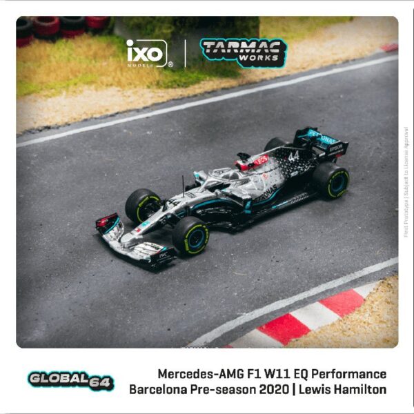 Tarmac Works 1:64 Mercedes-AMG F1 W11 EQ Performance Barcelona Pre-season Testing 2020 Lewis Hamilton