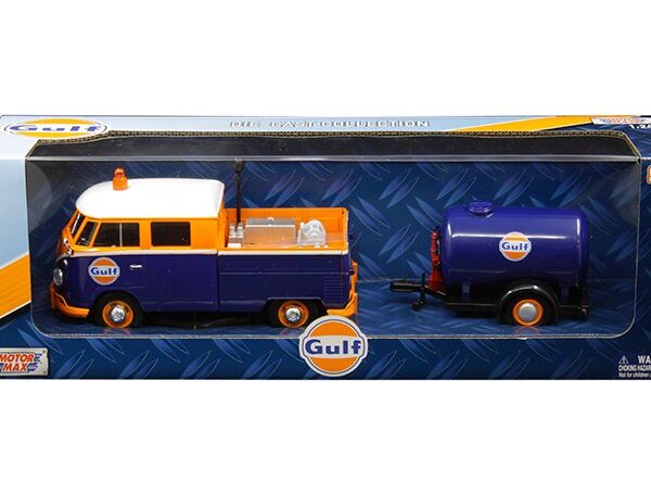 Motor Max 1:24 Volkswagen Service Pickup with Oil Tank – Gulf – MiJo Exclusives