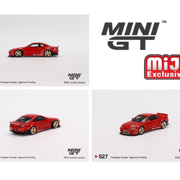 Mini GT 1:64 Nissan Silvia (S15) Rocket Bunny – Red – Mijo Exclusives
