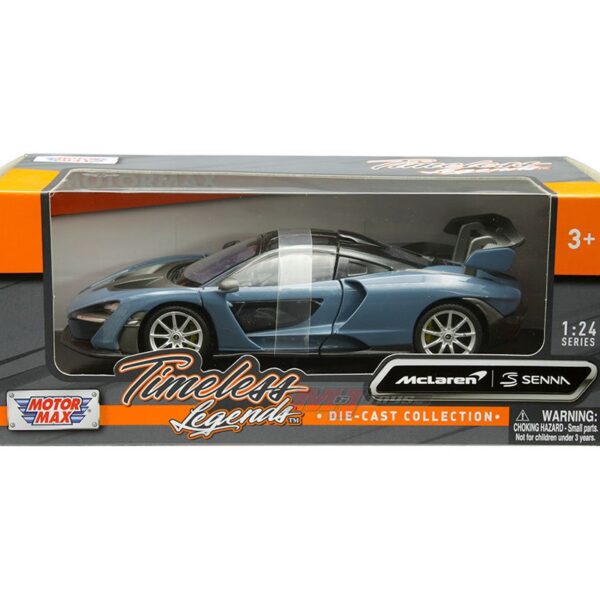 Motormax 1:24 McLaren Senna – Blue – Timeless Legends