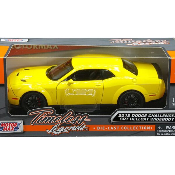 Motormax 1:24 2018 Dodge Challenger SRT Hellcat Widebody – Timeless Legends