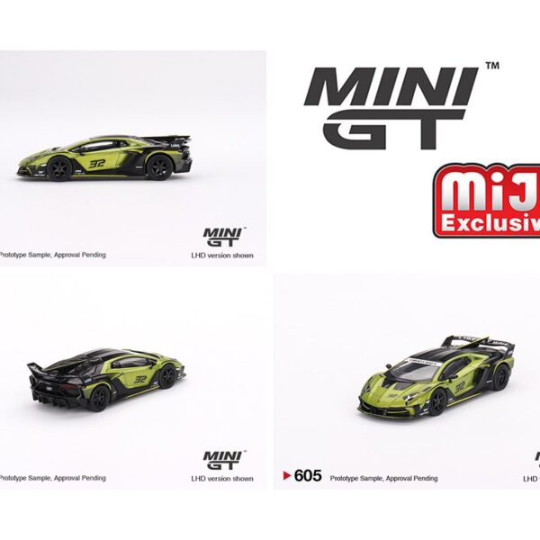 (Preorder) Mini GT 1:64 Lamborghini LB-Silhouette WORKS Aventador GT EVO – Lime