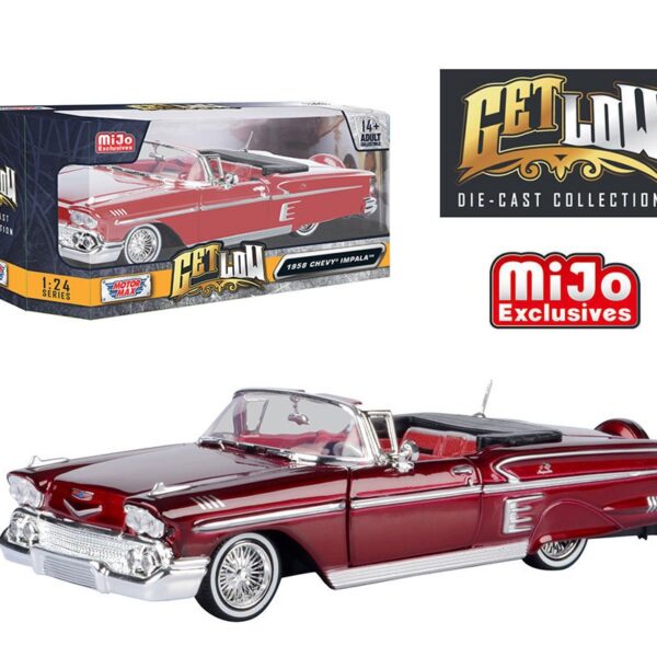 Motormax 1:24 1958 Chevrolet Impala Convertible Lowrider â€“ Get Low MiJo Exclusives