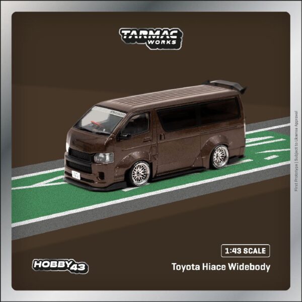 (Preorder) Tarmac Works 1:43 Toyota Hiace Widebody – Brown