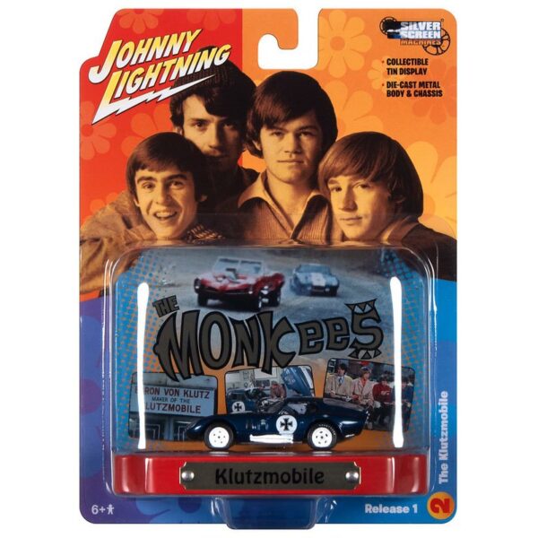 Johnny Lightning 1:64 Diorama 3D Tin Display The Monkees Klutzmobile Shelby Daytona – Blue
