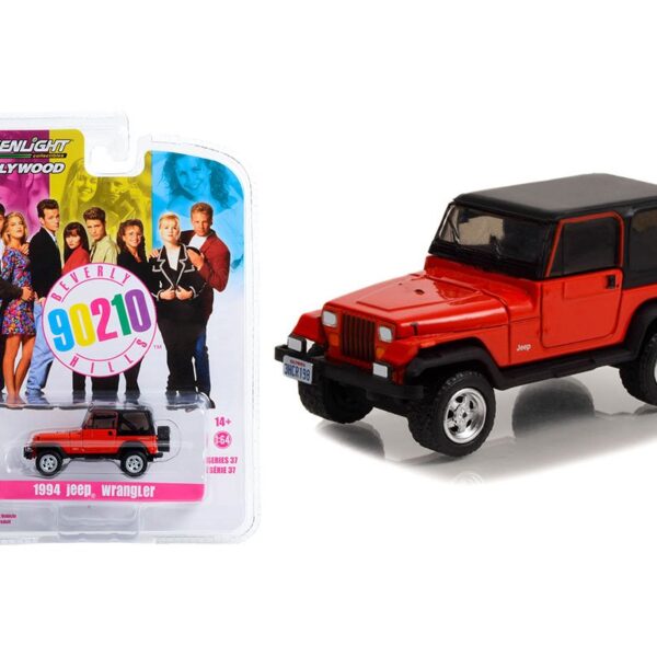 Greenlight 1:64 Hollywood Series 37 1994 Jeep Wrangler – Beverly Hills – 90210 (1990-2000 TV Series)