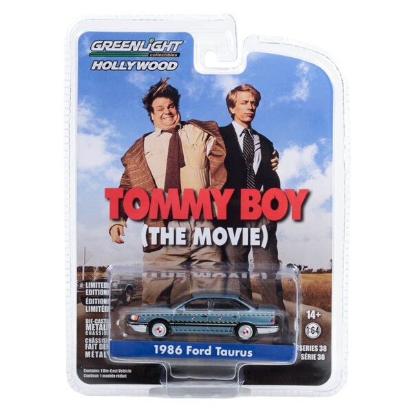 Greenlight 1:64 1986 Ford Taurus – Zalinsky Auto Parts Crash Test Vehicle – Tommy Boy (1995) – Hollywood Series 38 – Solid Pack