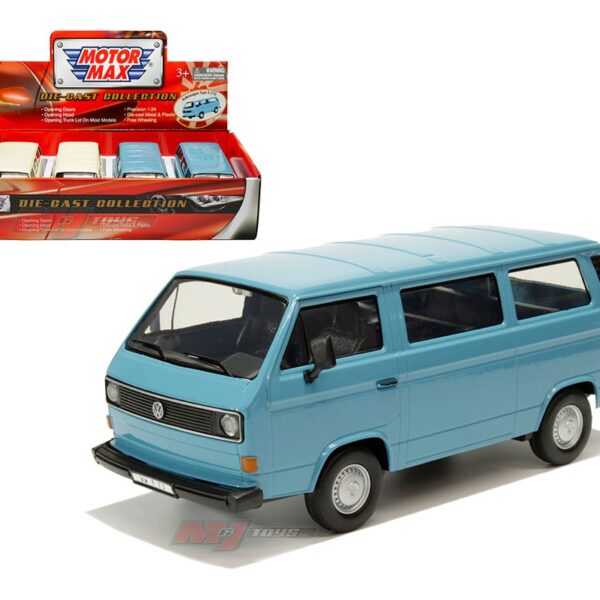 Motormax 1:24 Volkswagen Type 2 (T3) – Display Tray Set of 4