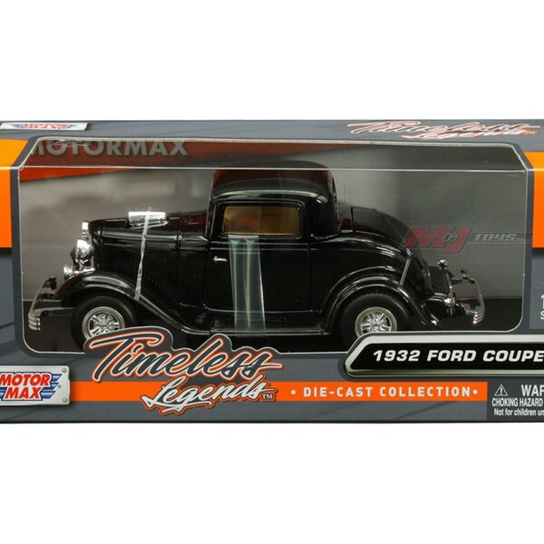 Motormax 1:24 1932 Ford Coupe (Black) â€“ Timeless Legends