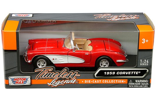 Motormax 1:24 1959 Chevrolet Corvette Convertible â€“ Timeless Legends