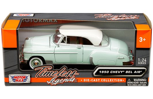 Motormax 1:24 1950 Chevrolet Bel Air with Brown Top â€“ Timeless Legends