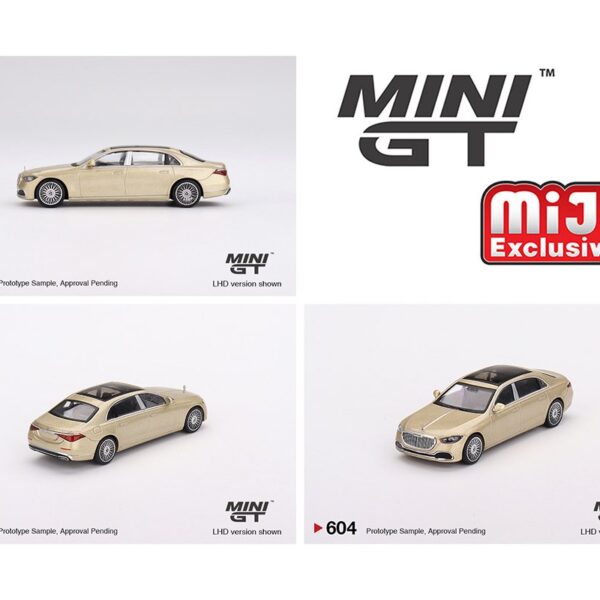 (Preorder) Mini GT 1:64 Mercedes-Maybach S680 – Champagne Metallic –Â LHD – MiJo Exclusives