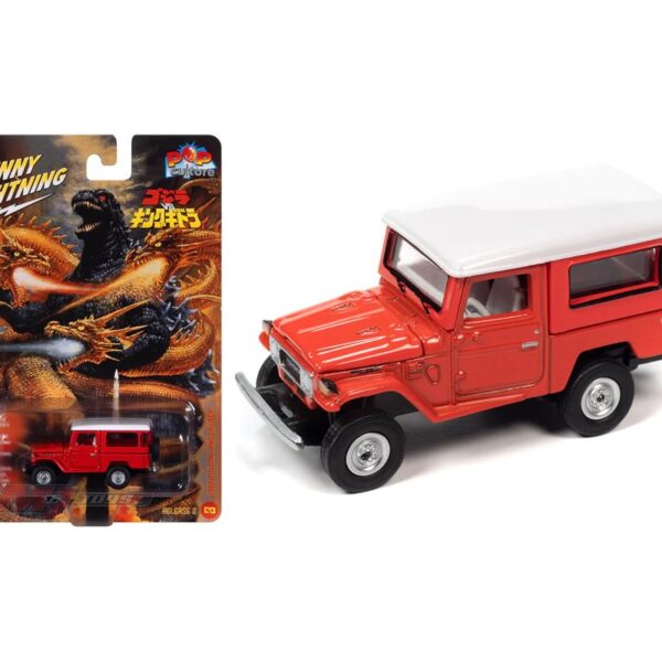 Johnny Lightning 1:64 Godzilla 1980 Toyota Land Cruiser – Red – Pop Culture 2023 Release 2