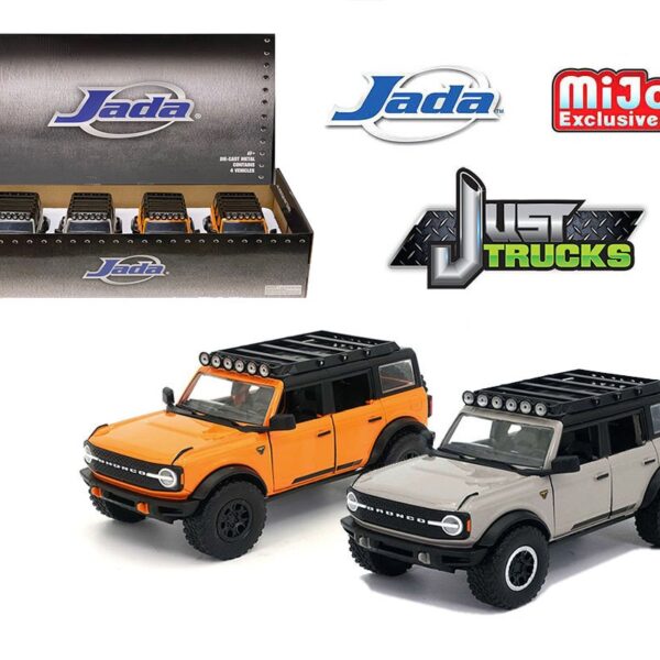 Jada 1:24 2021 Ford Bronco 4 Doors – Just Trucks – Display Tray Set of 4- MiJo Exclusives