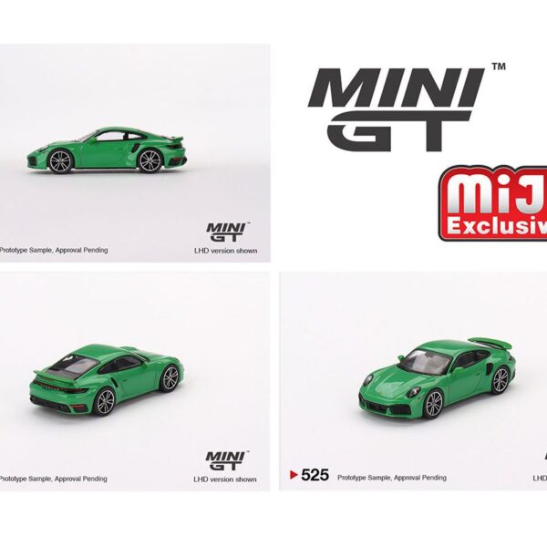 Mini GT 1:64 Porsche 911 Turbo S Python – Green – Mijo Exclusives