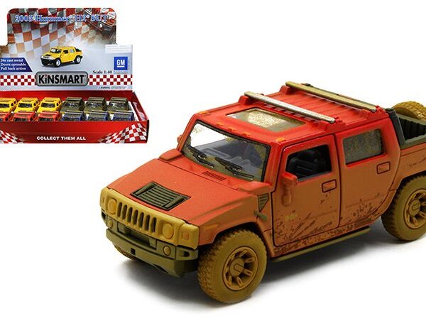Kinsmart 1:40 2005 Hummer H2 SUT Muddy Version 4.5â€³ â€“ Display Tray Set of 12