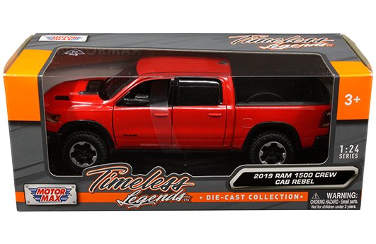 Motormax 1:27 2019 Dodge Ram 1500 Crew Cab Rebel â€“ Timeless Legends