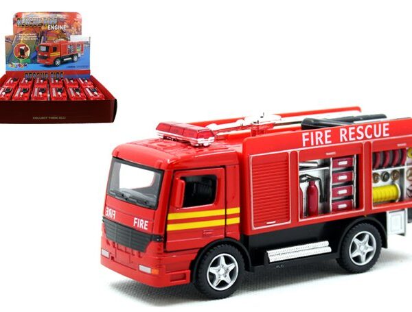Kinsfun 5″ Rescue Fire Engine (Red) (KS5110D) – Display Tray Box of 12