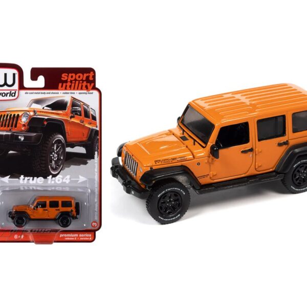 Auto World 1:64 2013 Jeep Wrangler Unlimited Moab Edition – Crush Orange- Premium 2023 Release 2 Version A