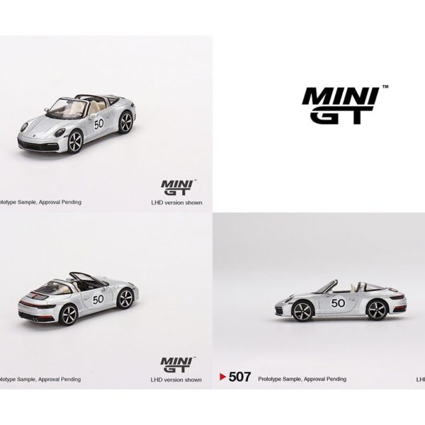 Mini GT 1:64 Porsche 911 Targa 4S Heritage Design Edition (GT Silver Metallic) (RHD) – MiJo Exclusive