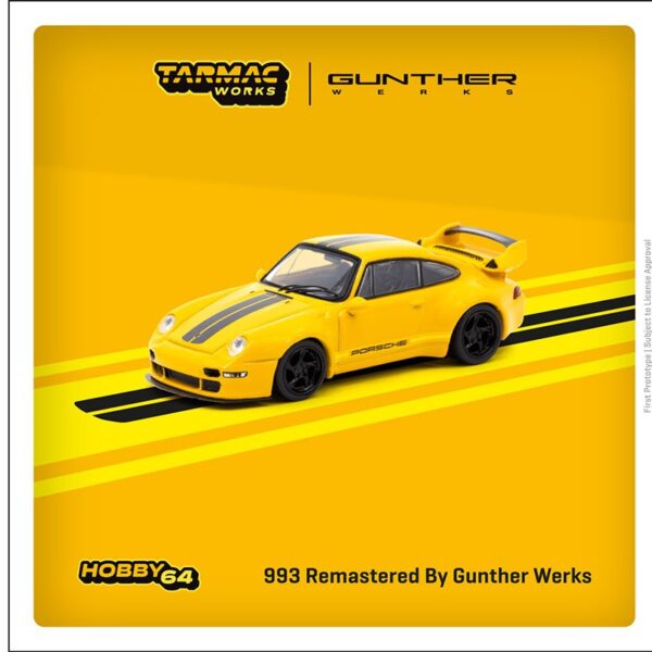 Tarmac Works 1:64 Porsche 993 Remastered By Gunther Werks (Yellow) – Hobby64