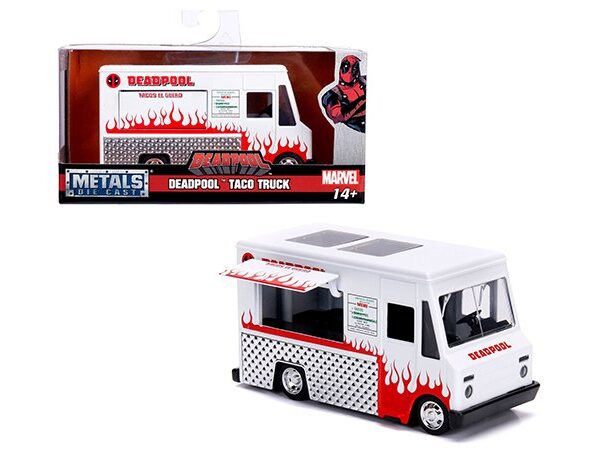 Jada 1:32 Deadpool Taco Truck (White) – Marvel – Metals