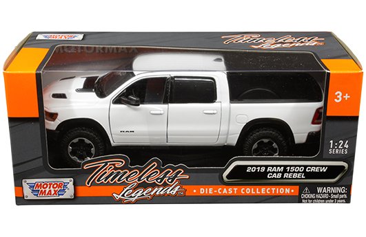 Motormax 1:27 2019 Dodge Ram 1500 Crew Cab Rebel – Timeless Legends