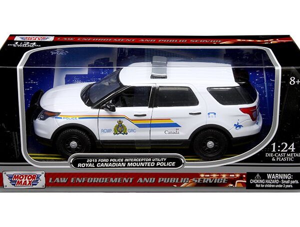 Motormax 1:24 2015 Ford Police Interceptor Utility with Lightbar RCMP Canadian Police