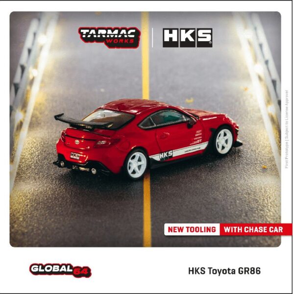Tarmac Works 1:64 Global64 HKS Toyota GR86 Red