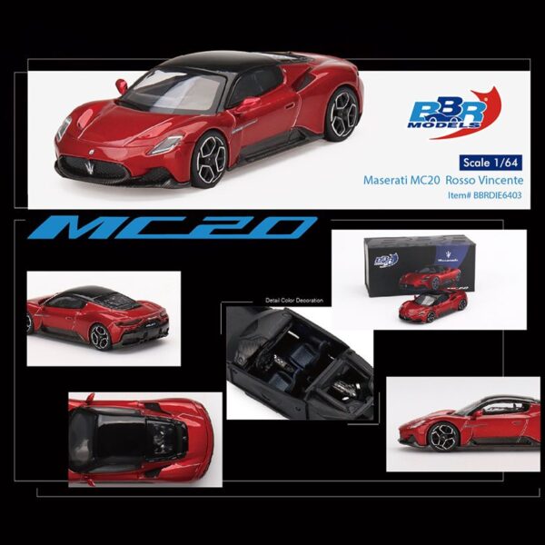(Preorder) BBR Models 1:64 Maserati MC20Â (Rosso Vincente)