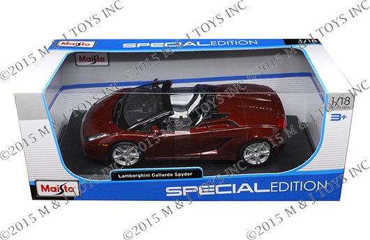 Maisto 1:18 Lamborghini Gallardo Spyder Burgundy – Special Edition