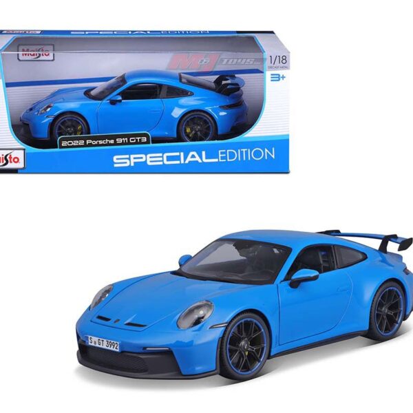 Maisto 1:18 2022 Porsche 911 GT 3 (Blue) – Special Edition