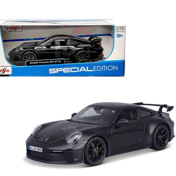 Maisto 1:18 2022 Porsche 911 GT 3 (Black) – Special Edition