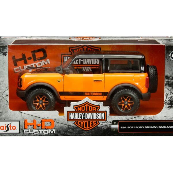 Maisto 1:24 2021 Ford Bronco Badlands (Black/Orange Two-Tone) – Harley-Davidson Custom