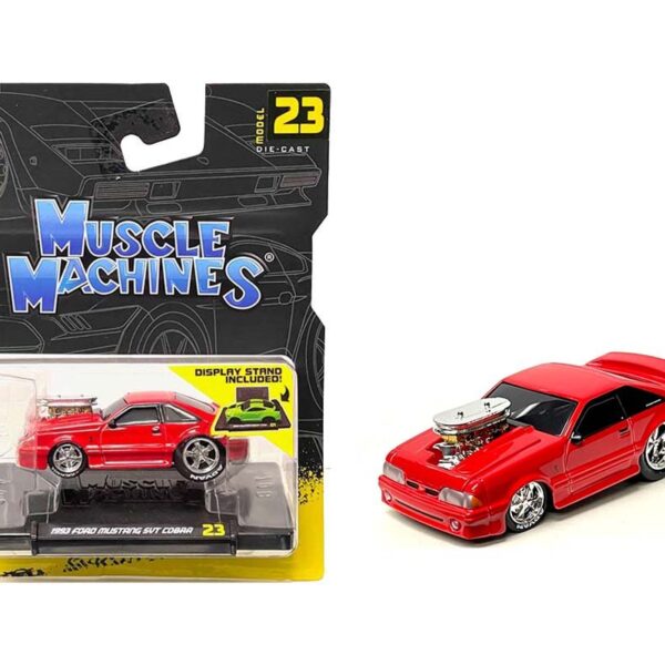 Muscle Machines 1:64 1993 Ford Mustang SVT Cobra Red
