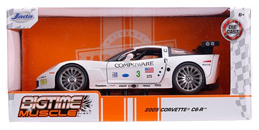 Jada 1:24 2005 Chevrolet Corvette C6R (White) – Bigtime Muscle –