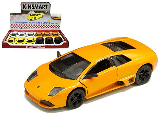 Kinsmart 1:36 Lamborghini Murcielago LP640 5â€³ – Display Tray Set of 12