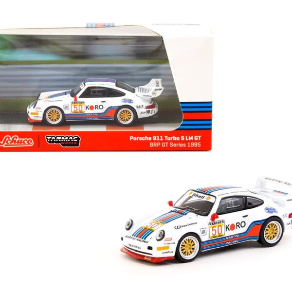 Tarmac Works x Schuco 1:64 Porsche 911 Turbo S LM GT BRP GT Series 1995 #50 – Collab64