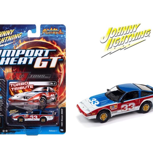 Johnny Lightning 1:64 Street Freaks 2023 Release 1 Version A 1985 Nissan 300ZX Import Heat – Blue – Solid Pack
