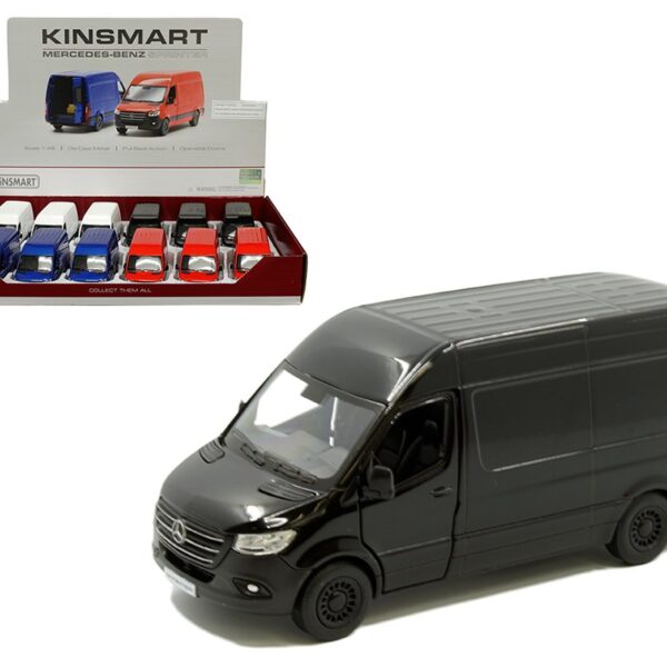 Kinsmart 1:48 Mercedes-Benz Sprinter 5″ – Display Tray Set of 12