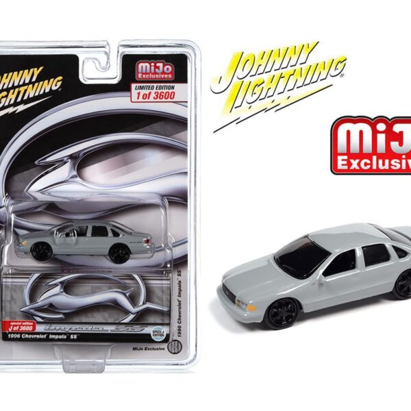 Johnny Lightning 1:64 1996 Chevrolet Impala SS Custom Grey Limited 3,600 Pieces – Mijo Exclusives