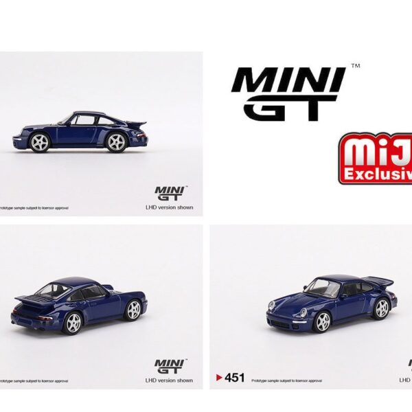 Mini GT 1:64 RUF CTR Anniversary Dark Blue – Mijo Exclusive USA