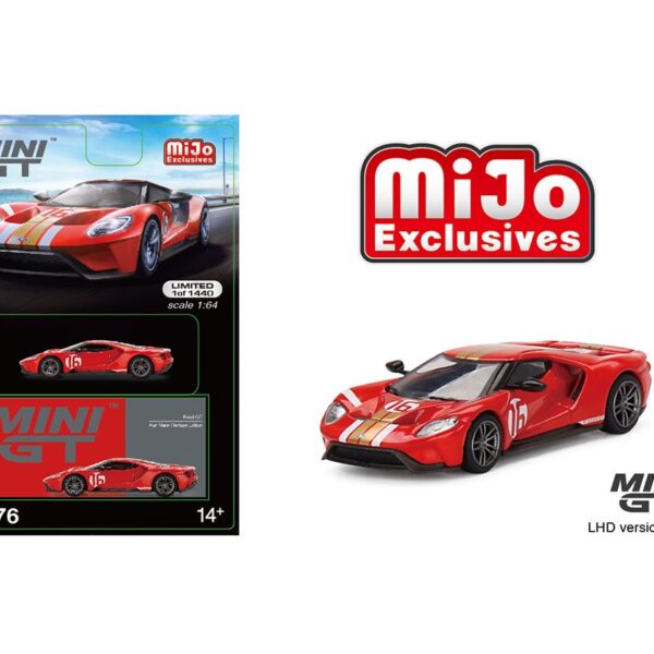 Mini GT 1:64 Ford GT Alan Mann Heritage Edition- Mijo Exclusive
