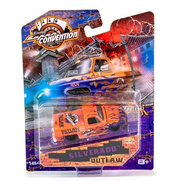 Maisto 1:64 Supercon 2023 Exclusive Custom Chevrolet Silverado Outlaw- Orange