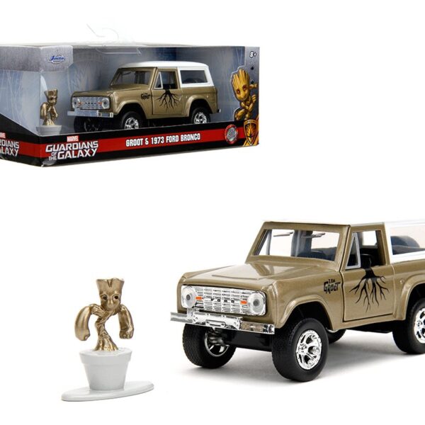 Jada 1:32 Guardians of the Galaxy Groot & 1973 Ford Bronco (Gold) – Hollywood Rides